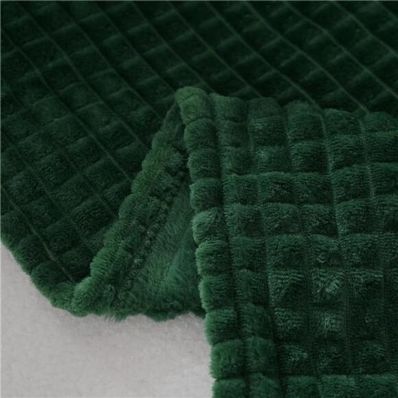 Green Throw Blanket 50"×60" Decorations Fleece Super Soft Plush Fuzzy Cozy Blank - Picture 6 of 7